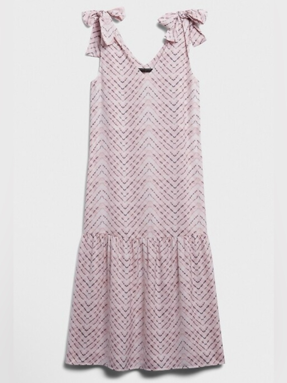 Banana Republic Pink Tie Dye Tie-Shoulder Drop Waist Midi Dress Small NWOT